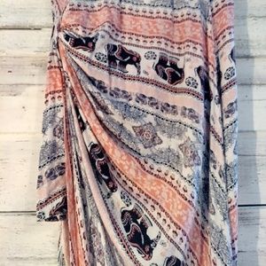 Elephant Patterned Wrap Skirt